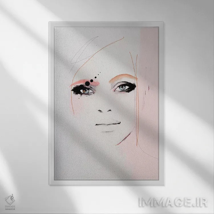 تابلو دکوراتیو بوسه بوسه اثر لی واینر - نمای قابدار سفید