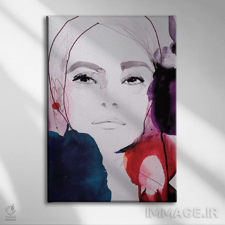 تابلو دکوراتیو سرخ تیره اثر لی واینر - نمای روبهرو روی دیوار