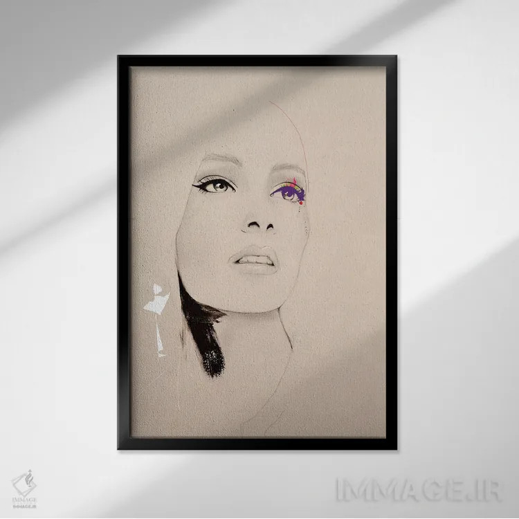 تابلو دکوراتیو پیش از نمایش اثر لی واینر - نمای قابدار مشکی