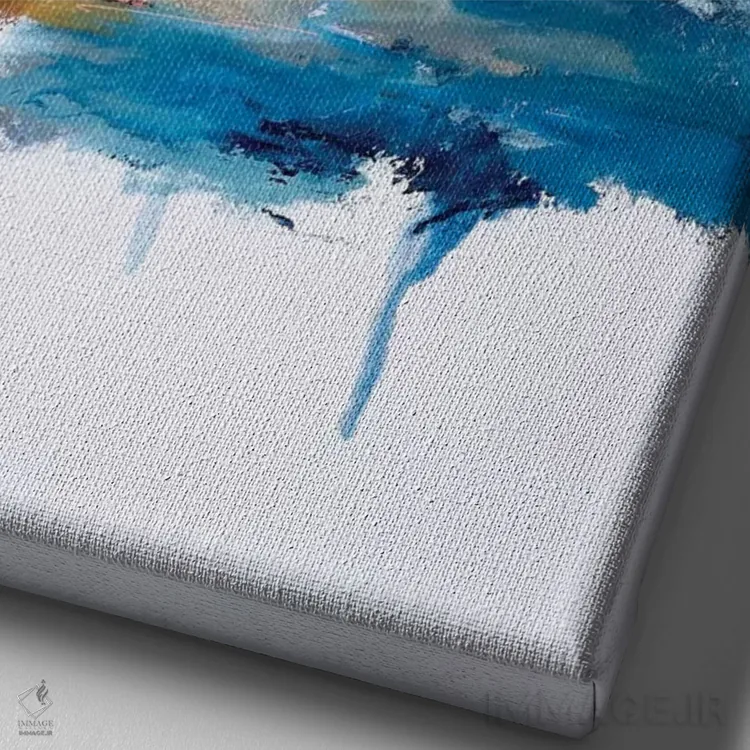 تابلو انتزاعی عنصر اثر لی واینر - نمای نزدیک بافت بوم