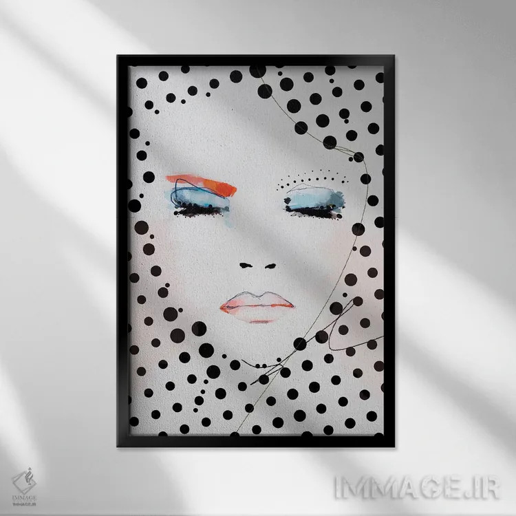 تابلو دکوراتیو مریناد اثر لی واینر - نمای قابدار مشکی