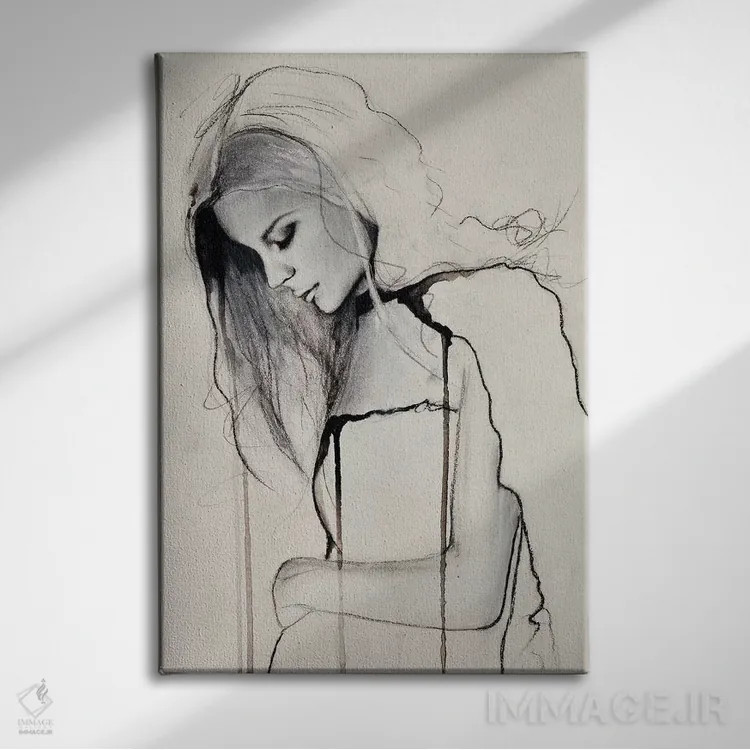 تابلو دکوراتیو کم رنگ شدن اثر لی واینر - نمای روبهرو روی دیوار