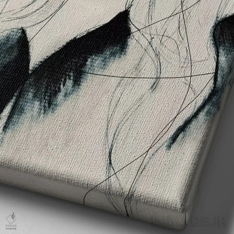 تابلو دکوراتیو شفق قطبی اثر لی واینر - نمای نزدیک بافت بوم