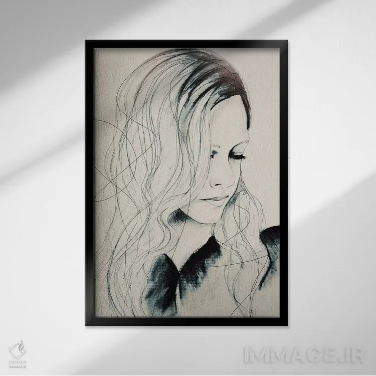 تابلو دکوراتیو شفق قطبی اثر لی واینر - نمای قابدار مشکی