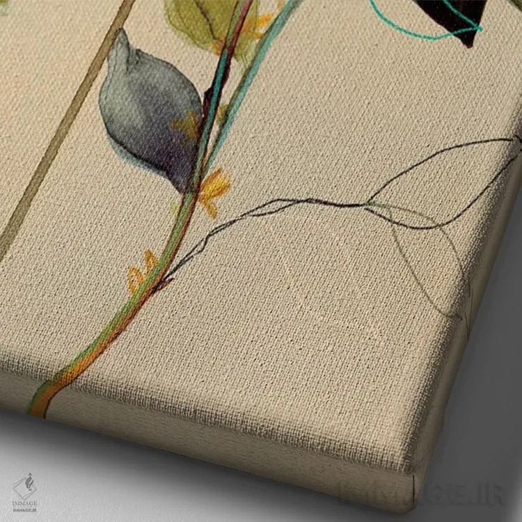 تابلو دکوراتیو بید اثر لی واینر - نمای نزدیک بافت بوم
