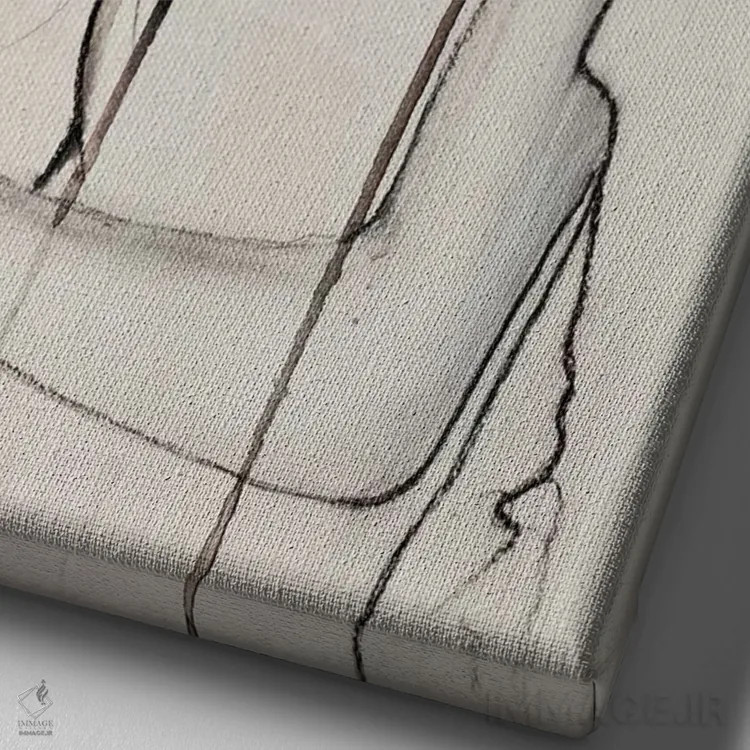 تابلو دکوراتیو کم رنگ شدن اثر لی واینر - نمای نزدیک بافت بوم