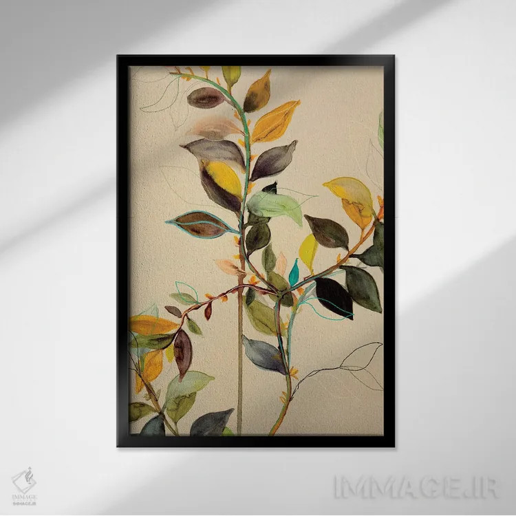 تابلو دکوراتیو بید اثر لی واینر - نمای قابدار مشکی