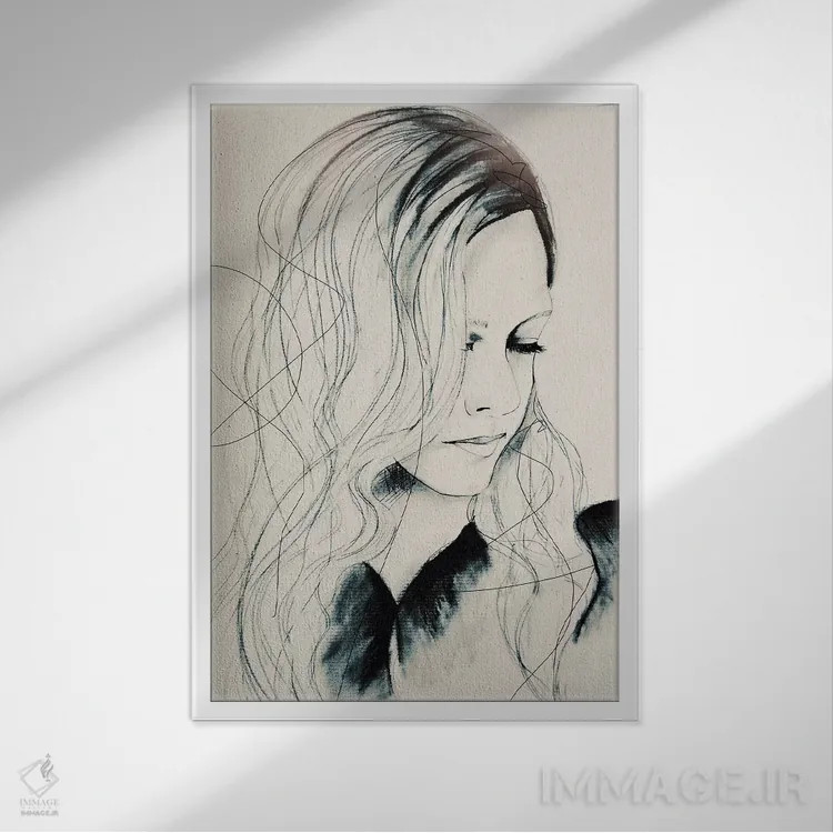 تابلو دکوراتیو شفق قطبی اثر لی واینر - نمای قابدار سفید