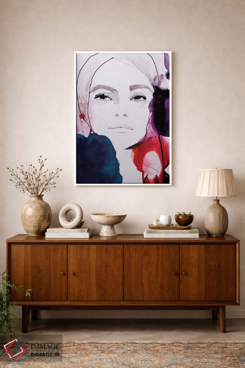 تابلو دکوراتیو سرخ تیره اثر لی واینر - D1W