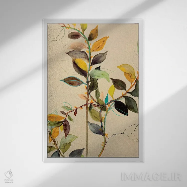 تابلو دکوراتیو بید اثر لی واینر - نمای قابدار سفید