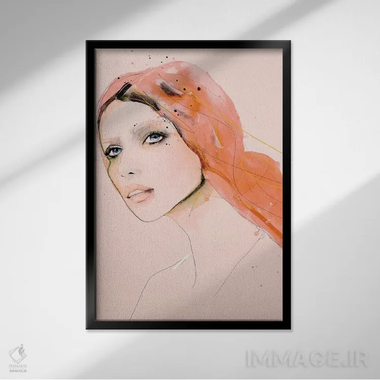 تابلو مدرن شکاف نورانی اثر لی واینر - نمای قابدار مشکی