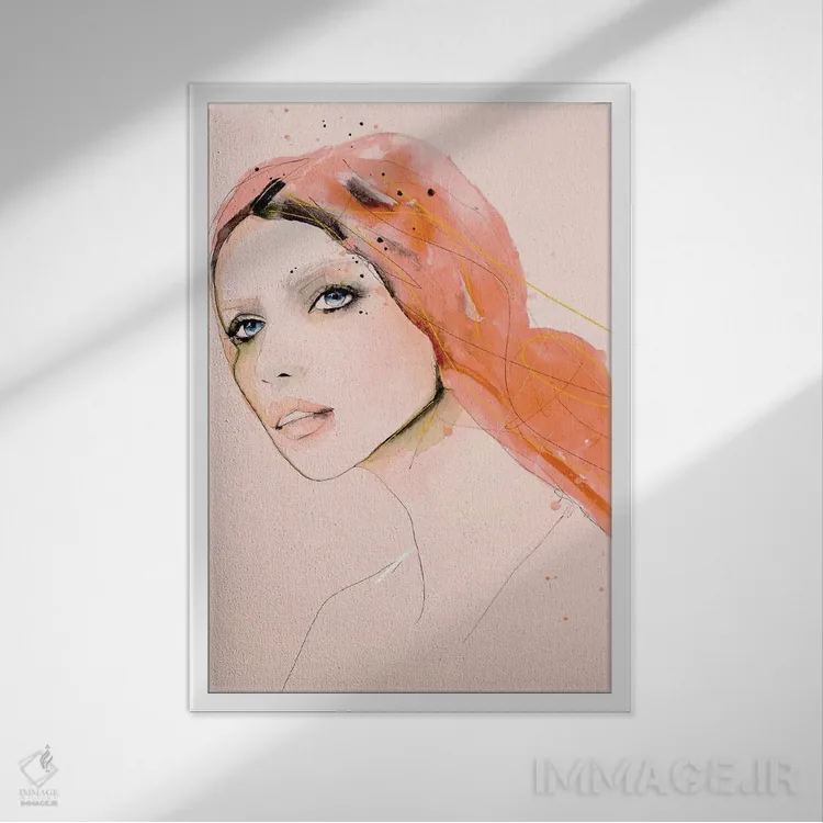 تابلو مدرن شکاف نورانی اثر لی واینر - نمای قابدار سفید