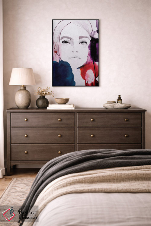 تابلو دکوراتیو سرخ تیره اثر لی واینر - D5B