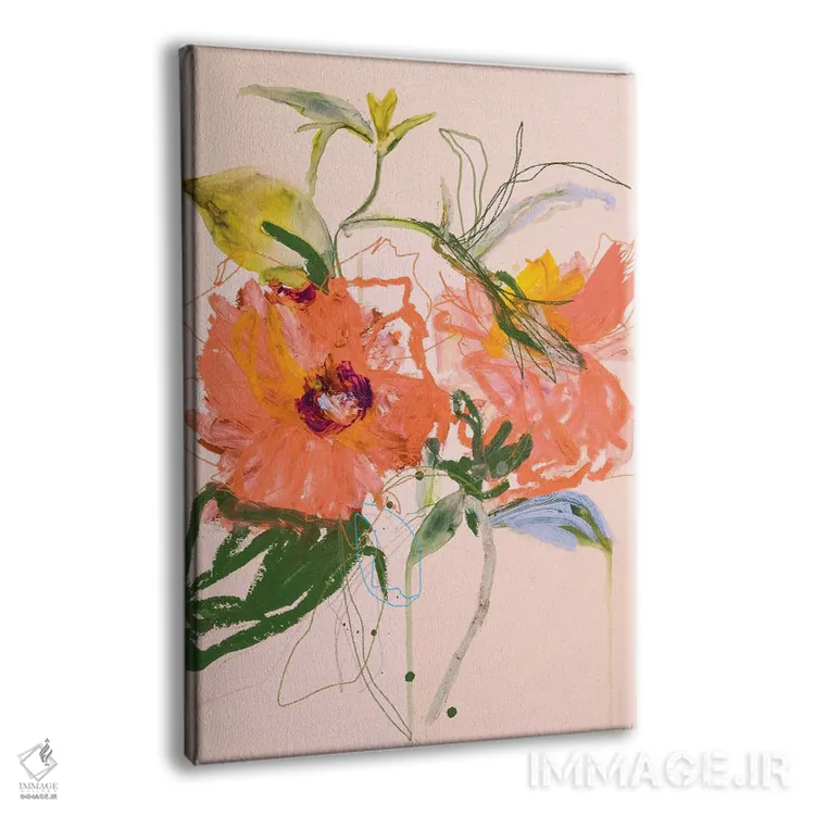 تابلو دکوراتیو رز چینی زرد اثر لی واینر - نمای پرسپکتیو محصول