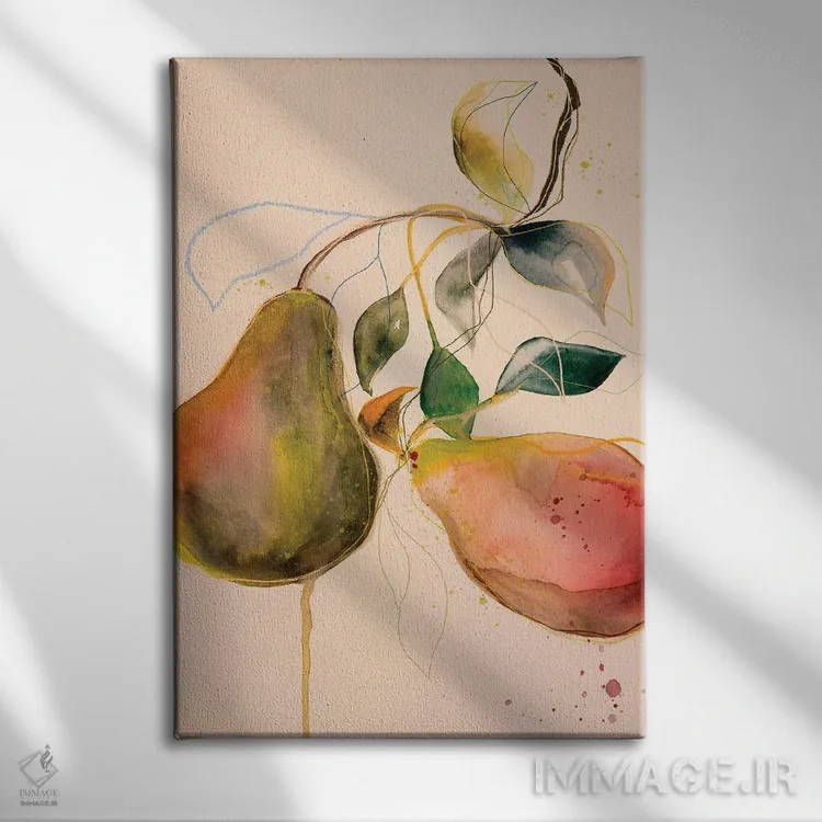 تابلو دکوراتیو گلابی I اثر لی واینر - نمای روبهرو روی دیوار