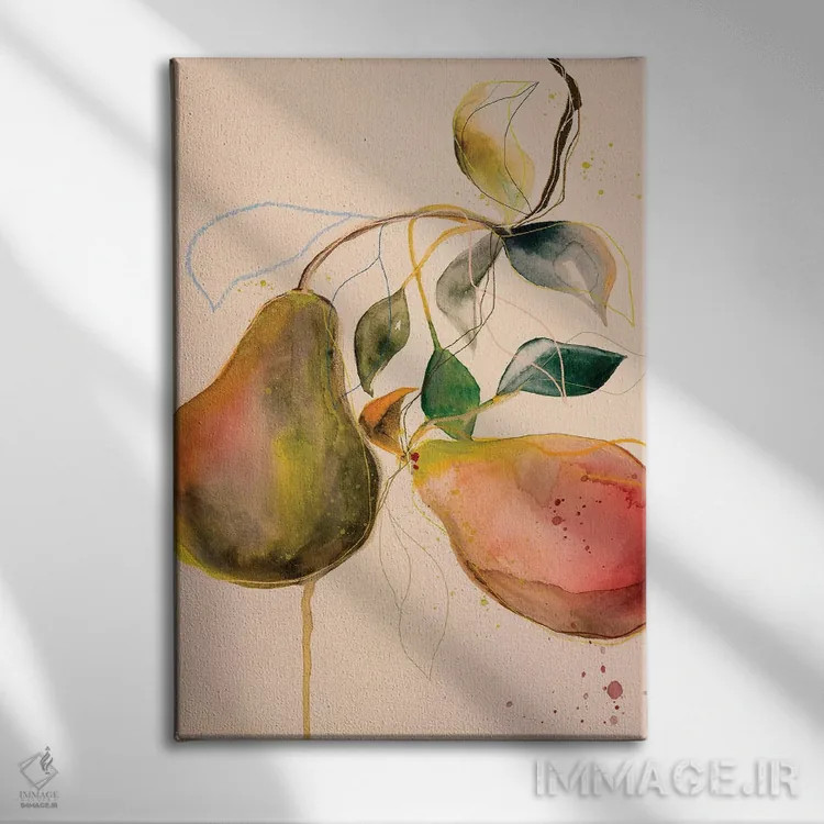 تابلو دکوراتیو گلابی I اثر لی واینر - نمای روبهرو روی دیوار