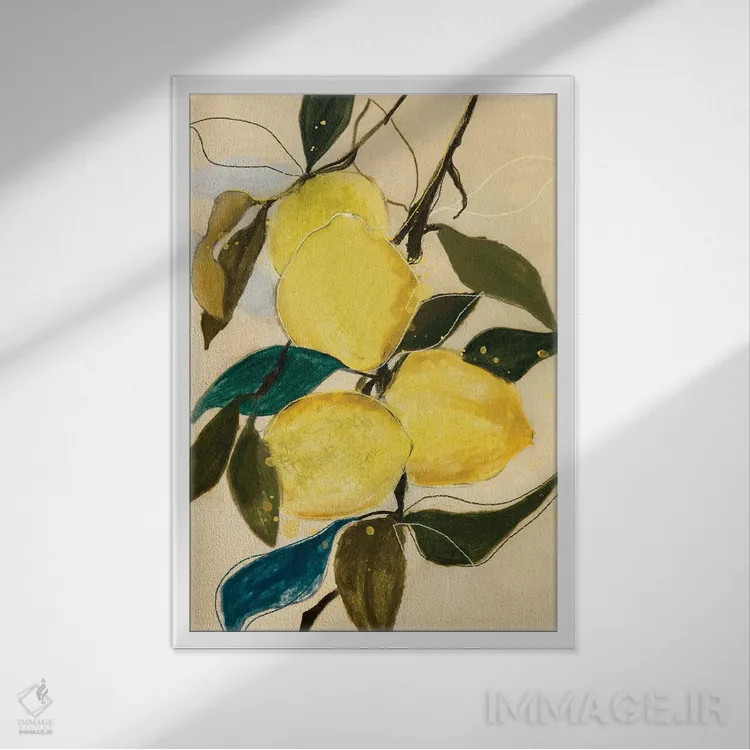 تابلو دکوراتیو مطالعه لیمو I اثر لی واینر - نمای قابدار سفید