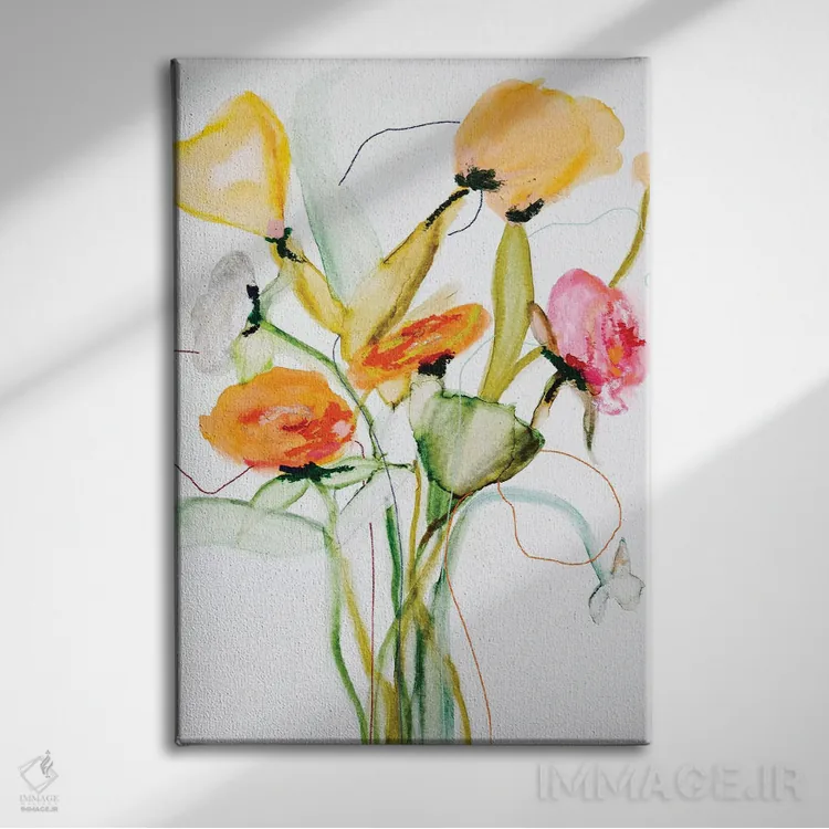 تابلو دکوراتیو مجموعه شکوفه ها نروژ اثر لی واینر - نمای روبهرو روی دیوار