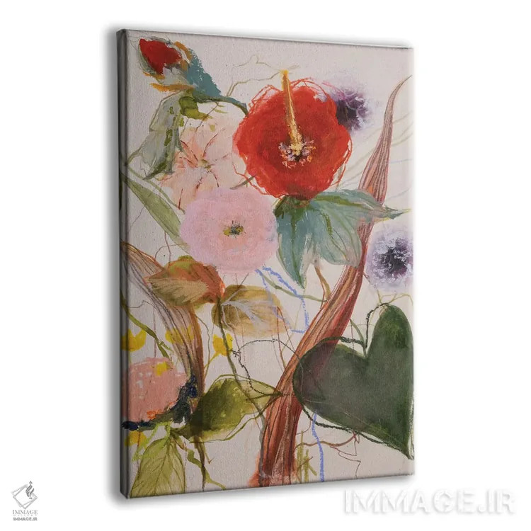 تابلو انتزاعی ترکیب گل ها I اثر لی واینر - نمای پرسپکتیو محصول