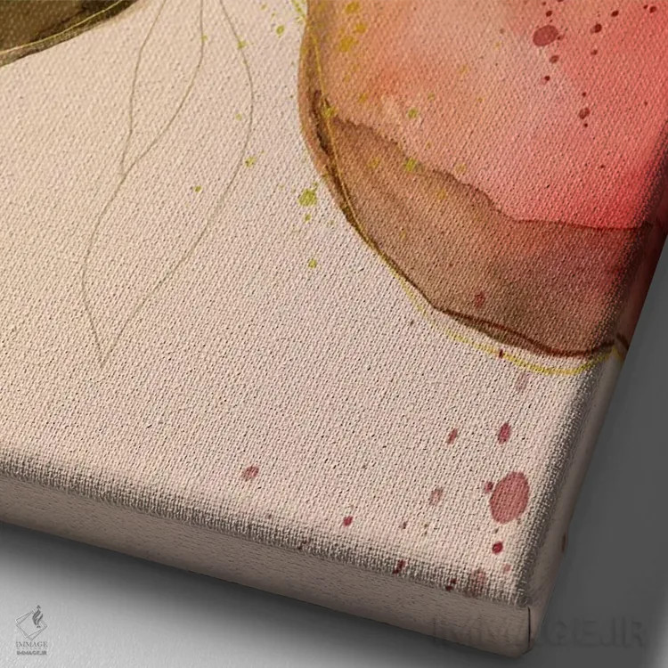 تابلو دکوراتیو گلابی I اثر لی واینر - نمای نزدیک بافت بوم