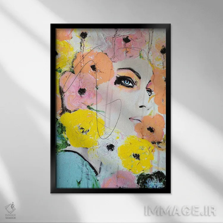 تابلو دکوراتیو برخورد کردن اثر لی واینر - نمای قابدار مشکی