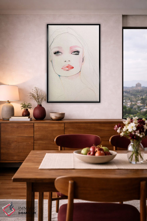 تابلو مدرن مروارید اثر لی واینر - D5B