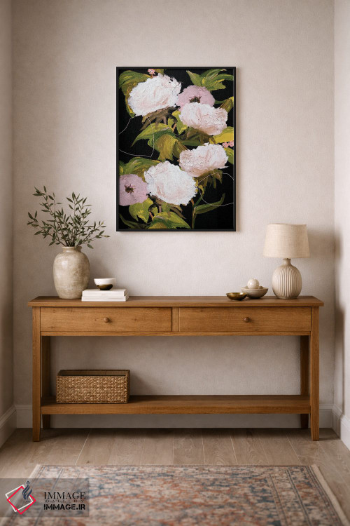 تابلو دکوراتیو گل صدتومانی II اثر لی واینر - D2B