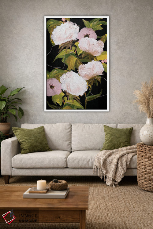 تابلو دکوراتیو گل صدتومانی II اثر لی واینر - D1W