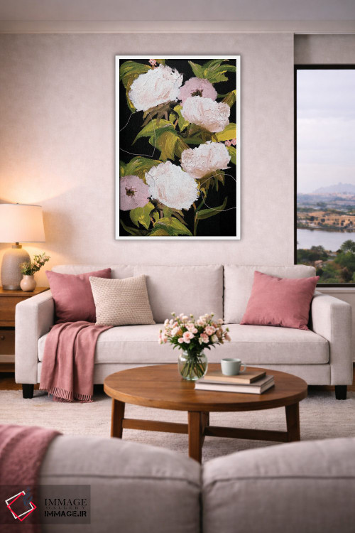 تابلو دکوراتیو گل صدتومانی II اثر لی واینر - D4W