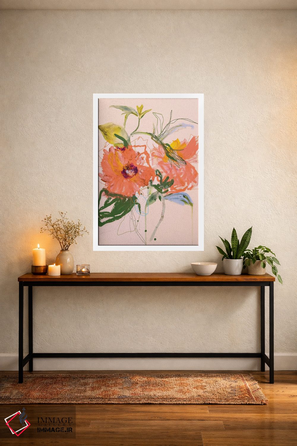 تابلو دکوراتیو رز چینی زرد اثر لی واینر - D2W