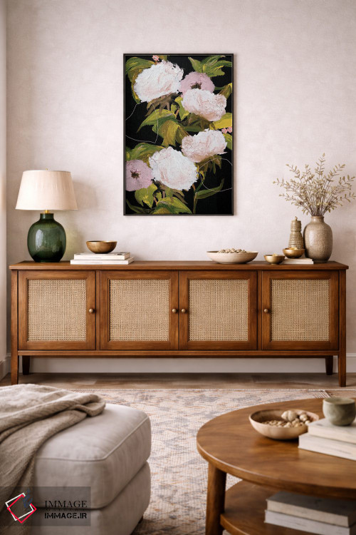 تابلو دکوراتیو گل صدتومانی II اثر لی واینر - D5B