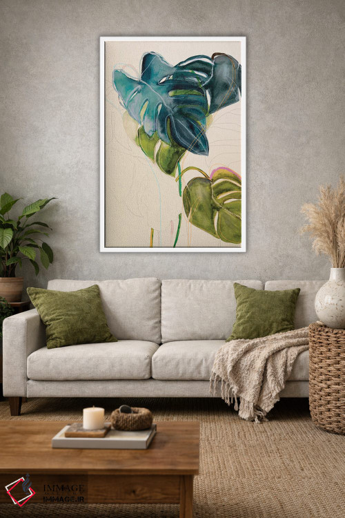 تابلو مدرن مونسترا آبی اثر لی واینر - D1W