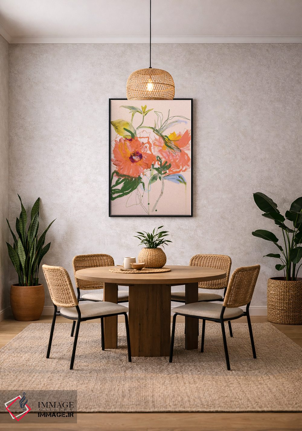 تابلو دکوراتیو رز چینی زرد اثر لی واینر - D4B