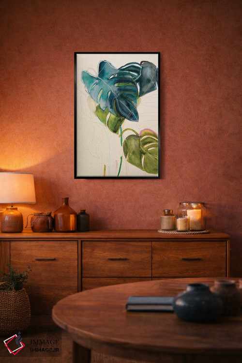 تابلو مدرن مونسترا آبی اثر لی واینر - D4B