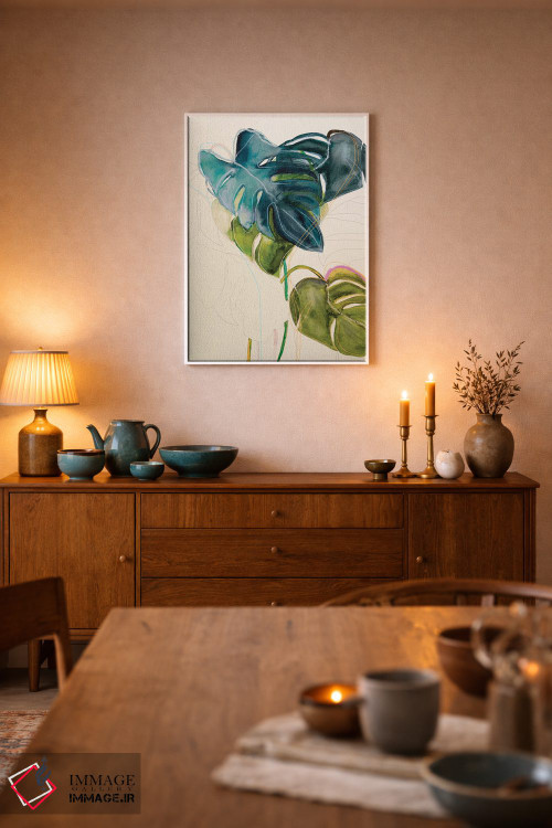 تابلو مدرن مونسترا آبی اثر لی واینر - D6W