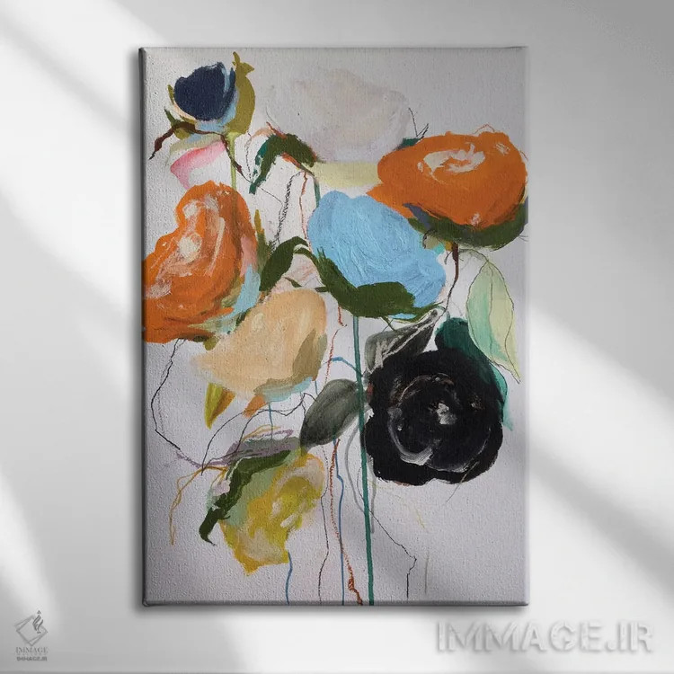 تابلو انتزاعی بدون باد اثر لی واینر - نمای روبهرو روی دیوار