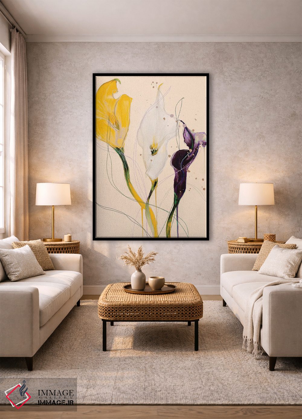 تابلو دکوراتیو سوسن کالا اثر لی واینر - D1B