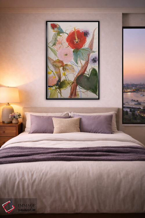 تابلو انتزاعی ترکیب گل ها I اثر لی واینر - D5B