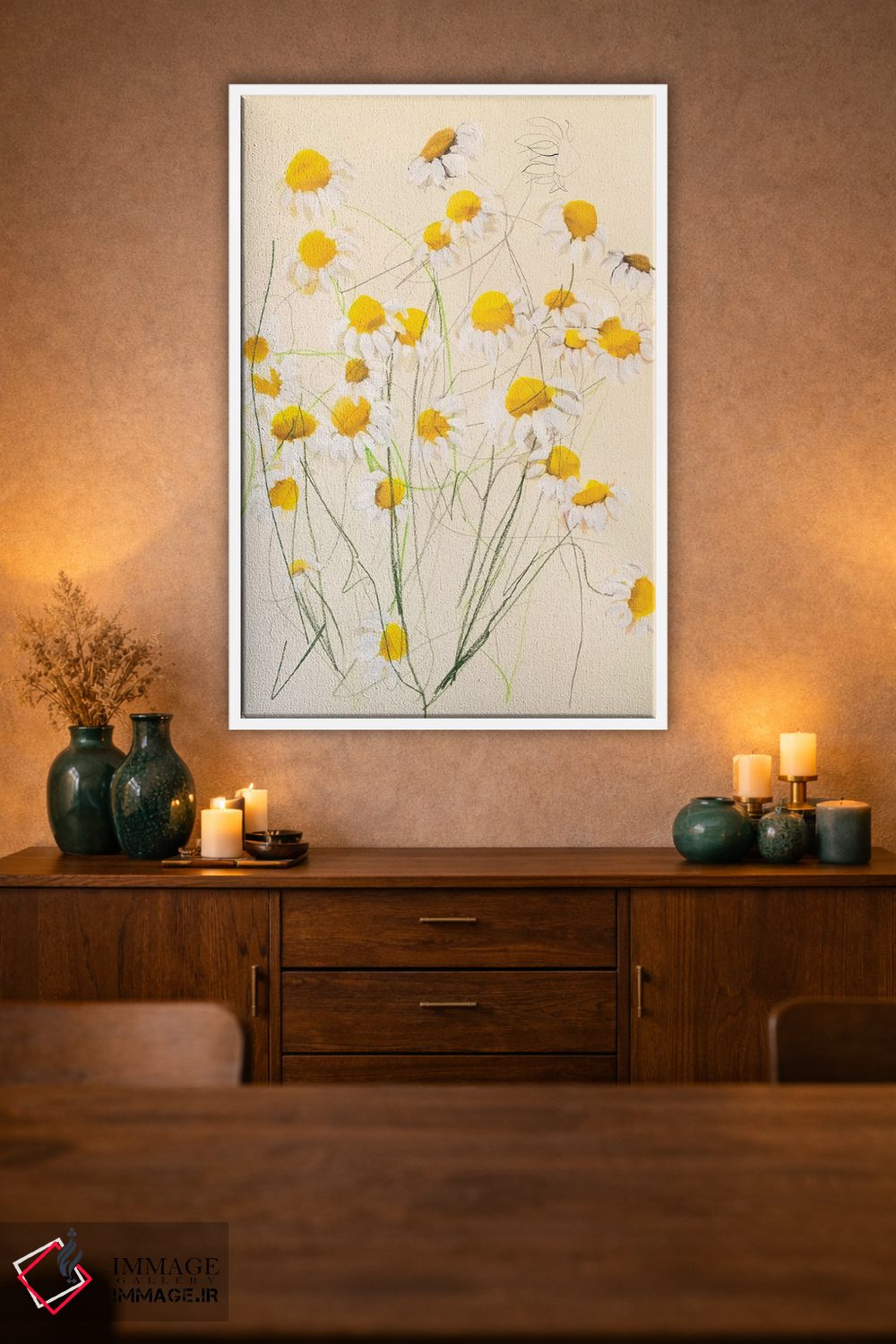 تابلو انتزاعی بابونه I اثر لی واینر - D1W