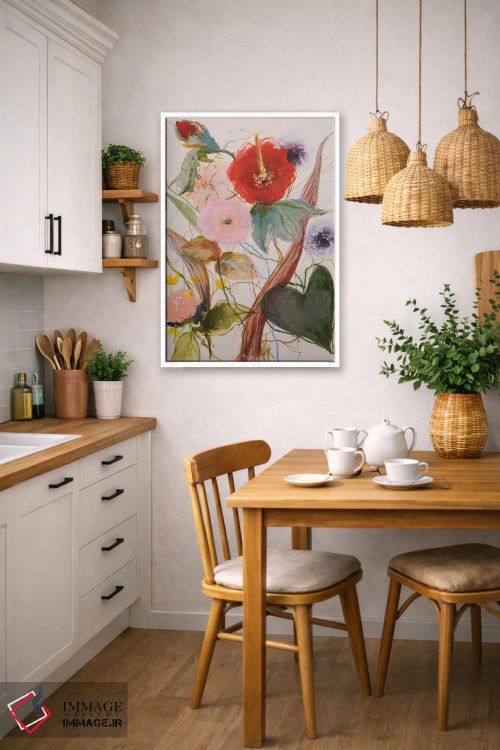 تابلو انتزاعی ترکیب گل ها I اثر لی واینر - D6W