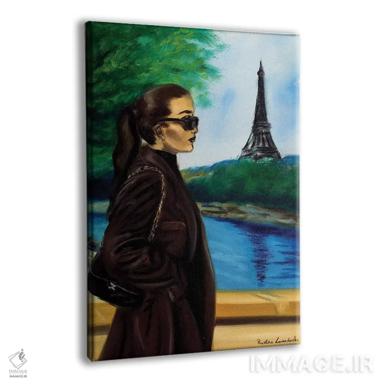 تابلو دکوراتیو بعدازظهر پاریسی اثر روسـلانا لواندووسکا - نمای پرسپکتیو محصول