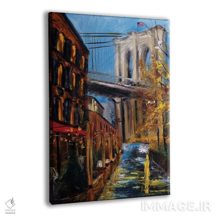 تابلو کلاسیک پاییز در پل بروکلین اثر روسـلانا لواندووسکا - نمای پرسپکتیو محصول