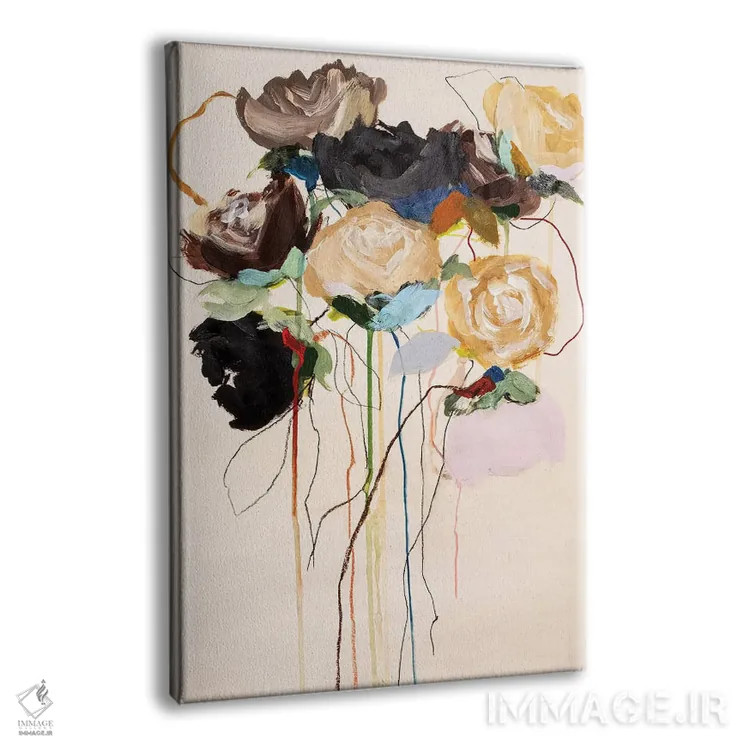 تابلو انتزاعی مجموعه شکوفه ها اثر لی واینر - نمای پرسپکتیو محصول