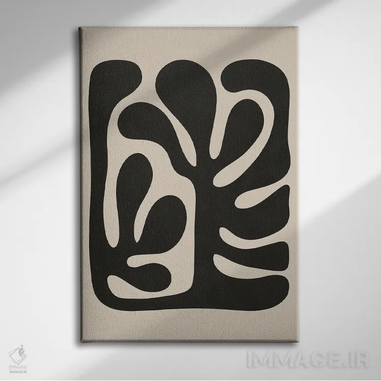 تابلو مینیمال آبسترکتیکا اثر لیوین لی - نمای روبهرو روی دیوار