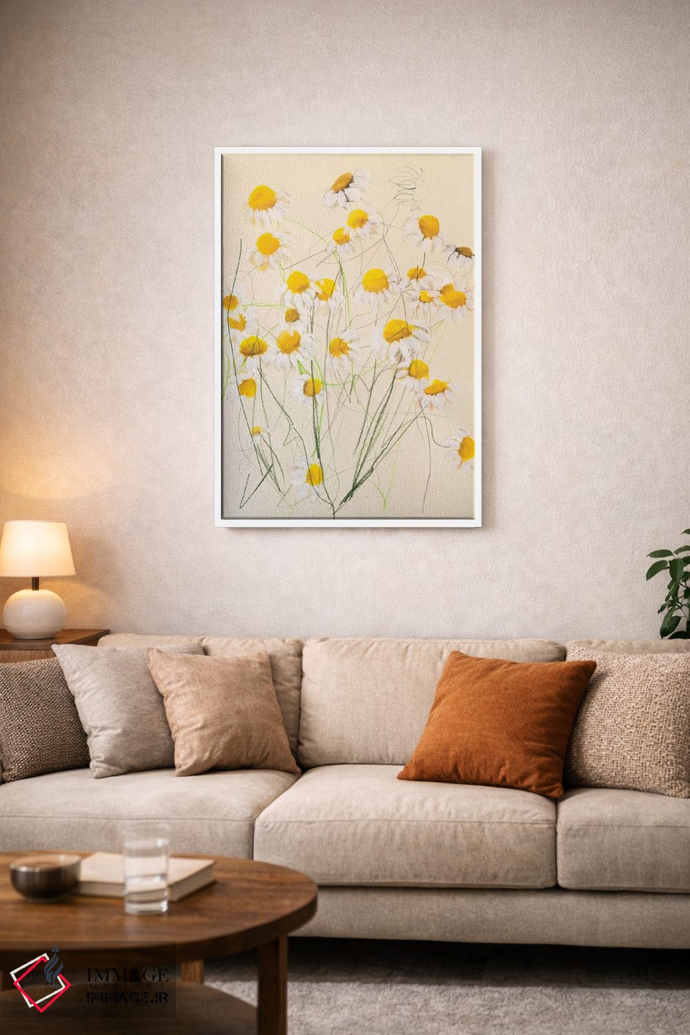 تابلو انتزاعی بابونه I اثر لی واینر - D4W