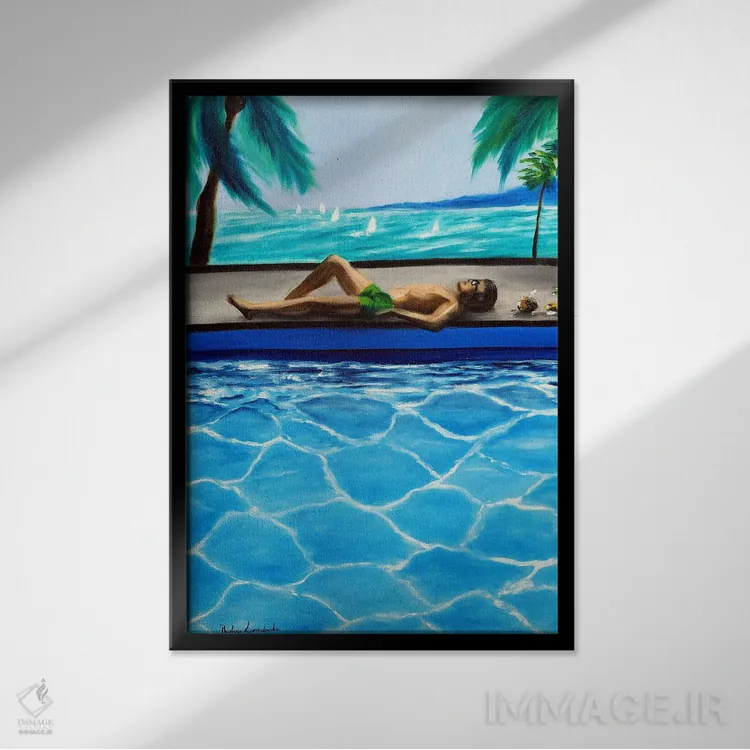 تابلو دکوراتیو تابستان بی پایان اثر روسـلانا لواندووسکا - نمای قابدار مشکی