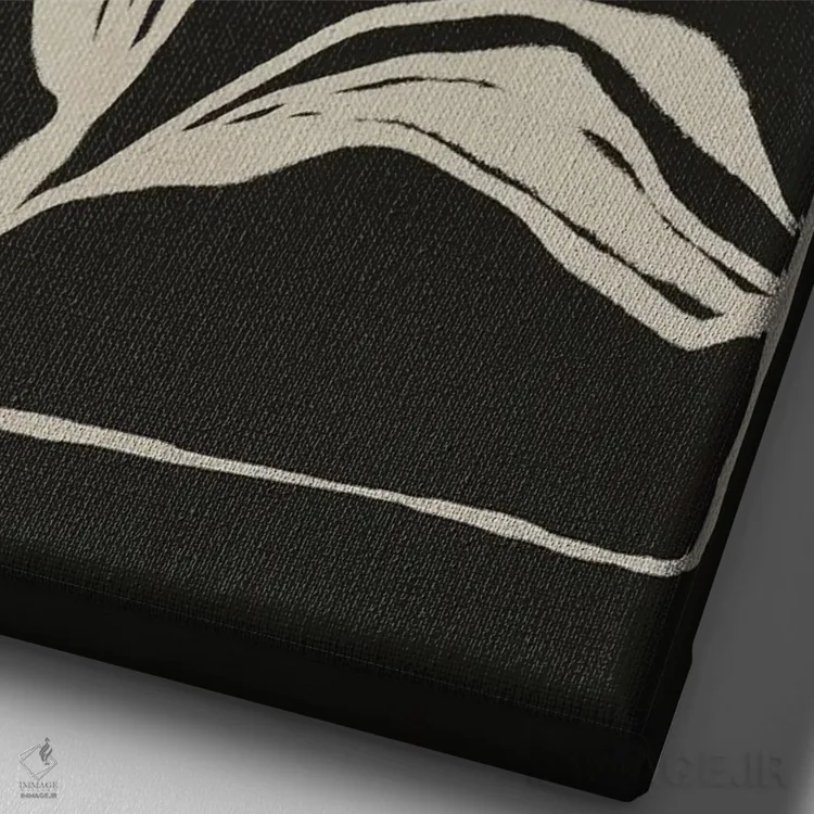 تابلو مینیمال باغ اثر لیوین لی - نمای نزدیک بافت بوم