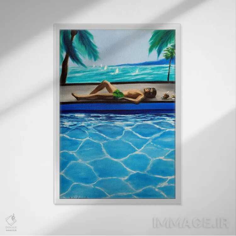 تابلو دکوراتیو تابستان بی پایان اثر روسـلانا لواندووسکا - نمای قابدار سفید