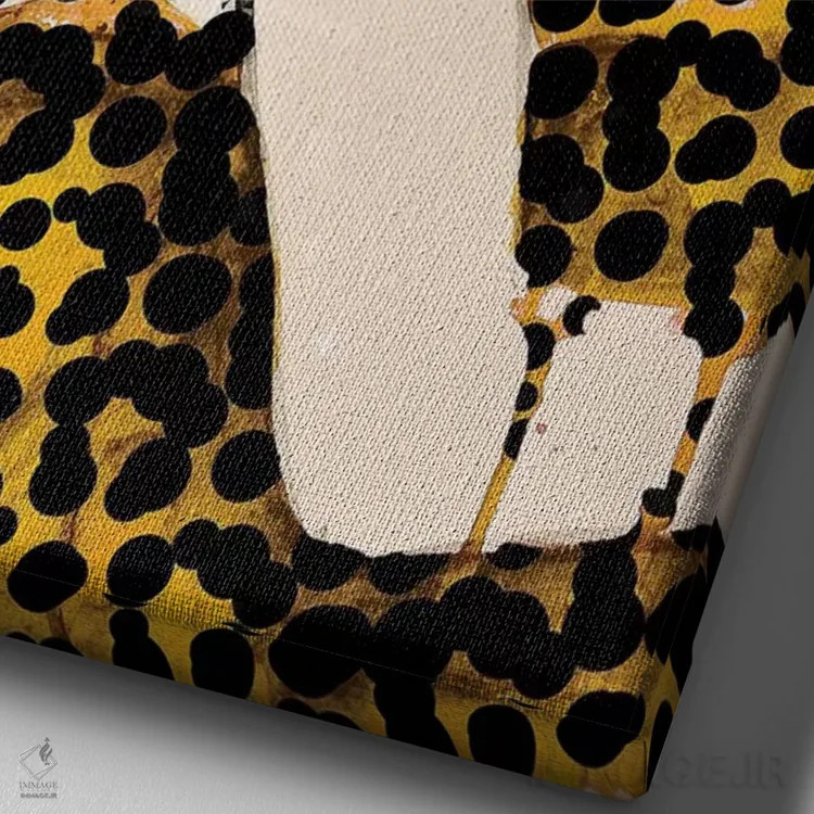 تابلو دکوراتیو جریان اثر لی واینر - نمای نزدیک بافت بوم