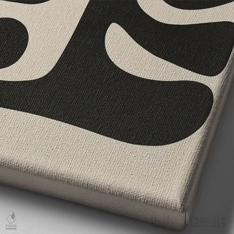 تابلو مینیمال آبسترکتیکا اثر لیوین لی - نمای نزدیک بافت بوم